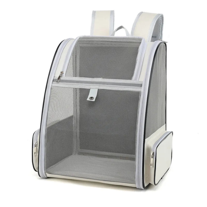 sac à dos pour chat beige