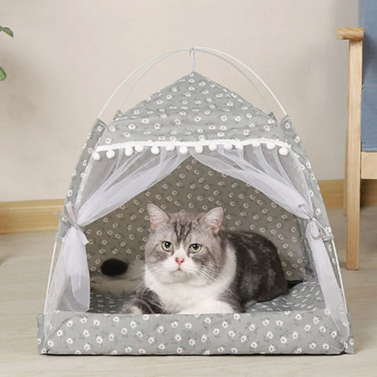 niche pour chat tente verte