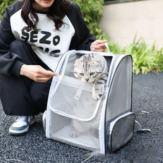 sac à dos pour chat aéré
